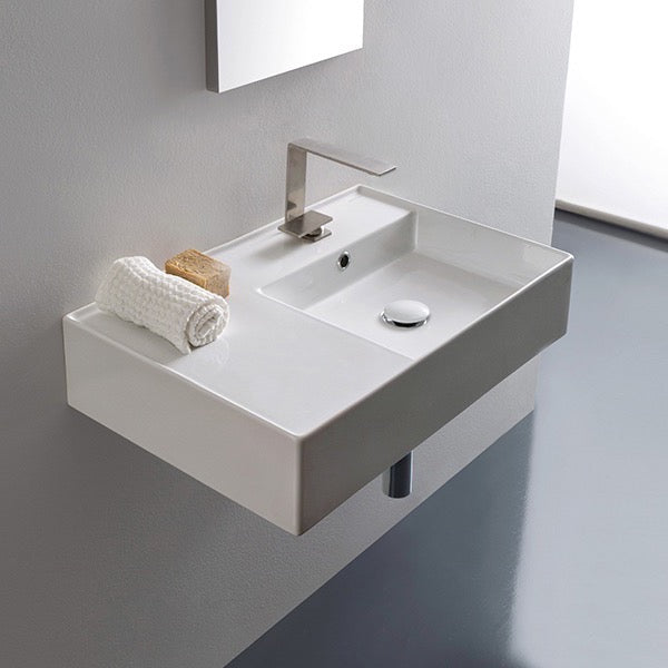 white bathroom sink