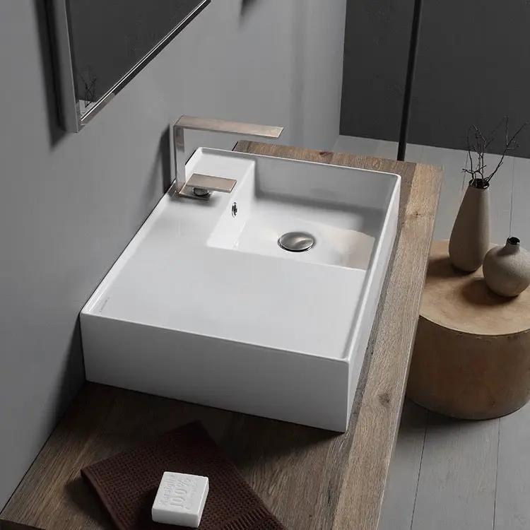 white bathroom sink