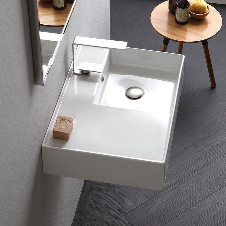 white bathroom sink