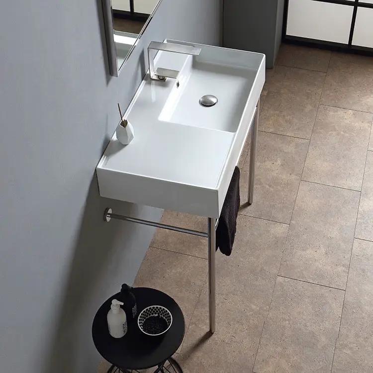 white bathroom sink