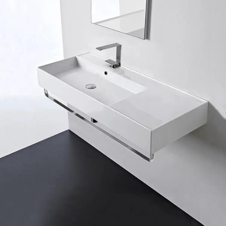 Nameeks Scarabeo Teorema 2.0 40" Rectangular Ceramic Wall Mounted Bathroom Sink - Includes Overflow by Nameeks