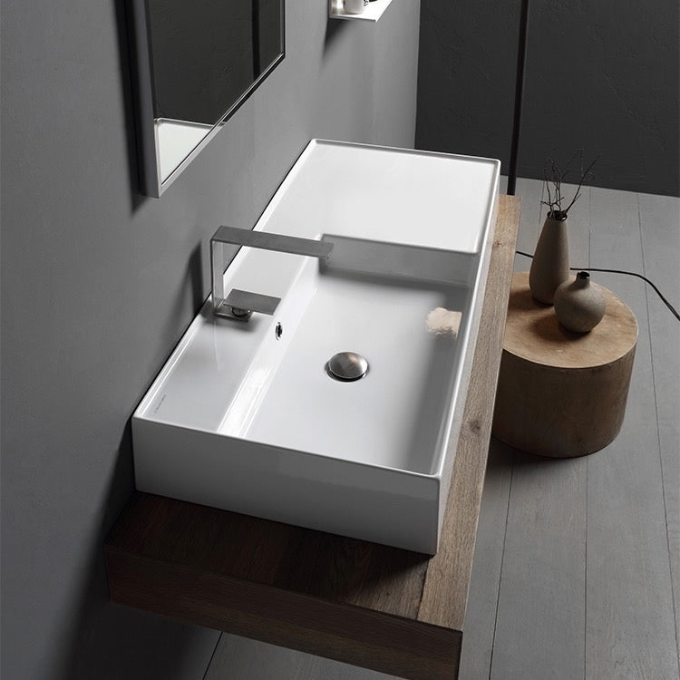 white bathroom sink