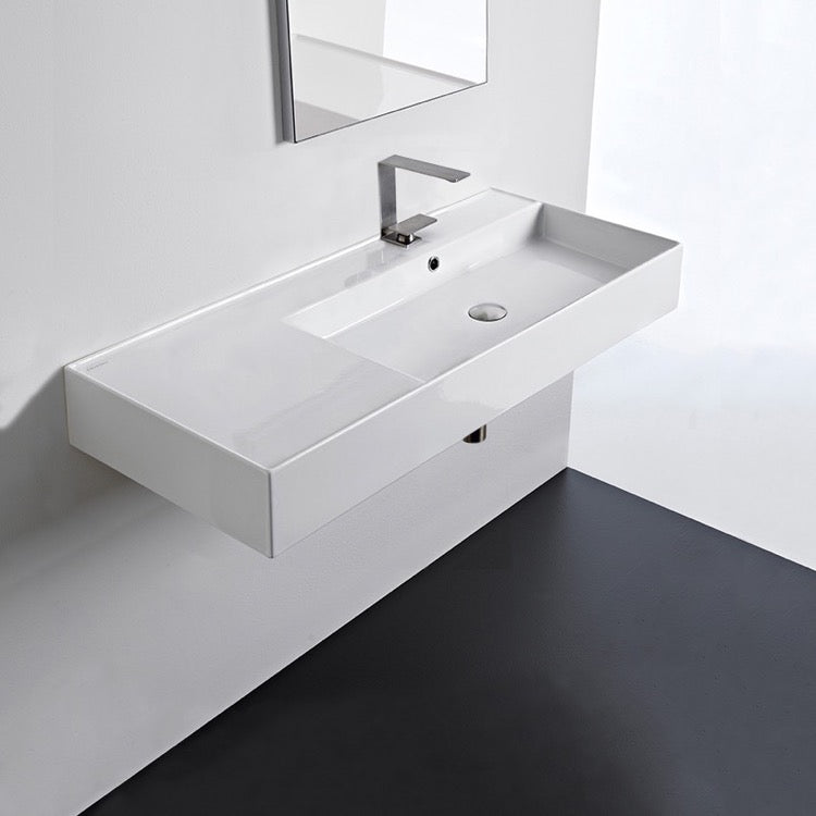 white bathroom sink