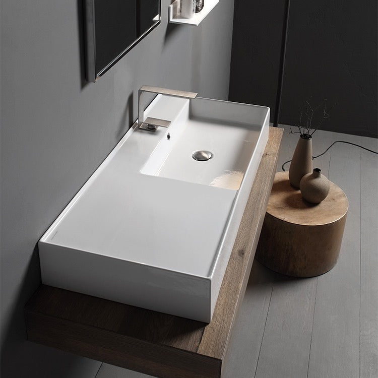 white bathroom sink