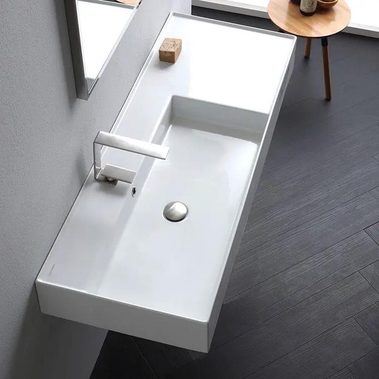 white bathroom sink
