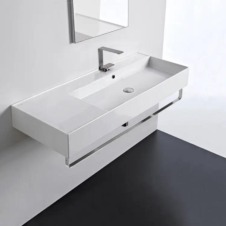 Nameeks Scarabeo Teorema 2.0 48" Rectangular Ceramic Wall Mounted Bathroom Sink - Includes Overflow by Nameeks