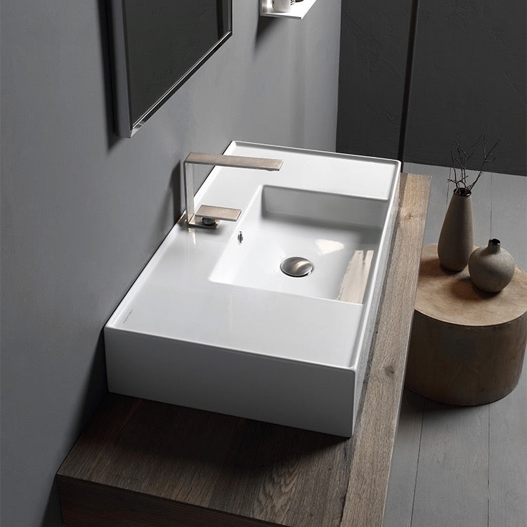 white bathroom sink