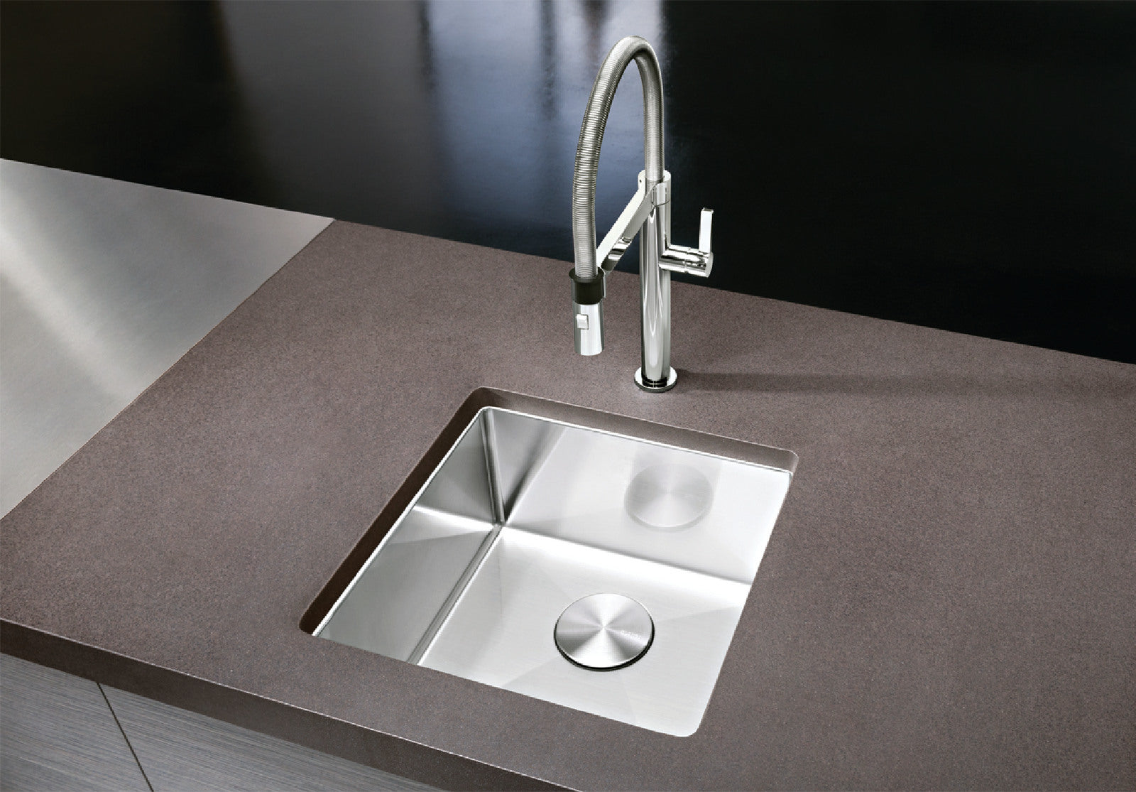 satin polish stainless steel sink