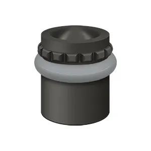 Deltana Round Universal Floor Bumper Pattern Cap 1-5/8", Solid Brass by Deltana