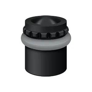 Deltana Round Universal Floor Bumper Pattern Cap 1-5/8", Solid Brass by Deltana