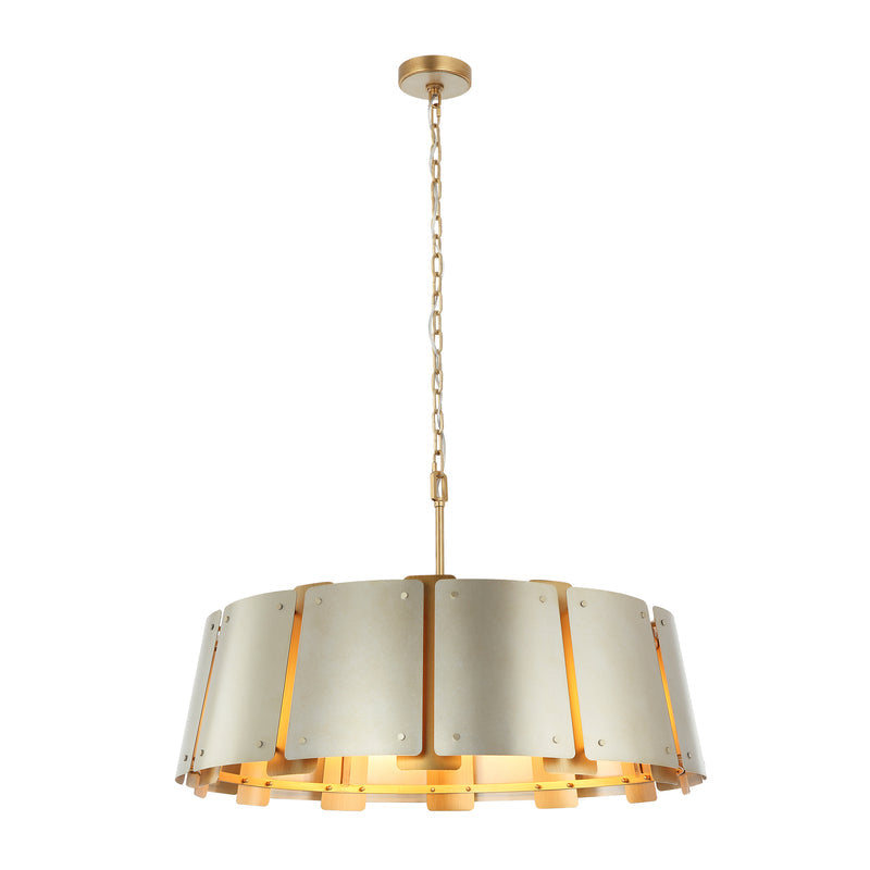 sunwashed silver/brushed sienna pendant light