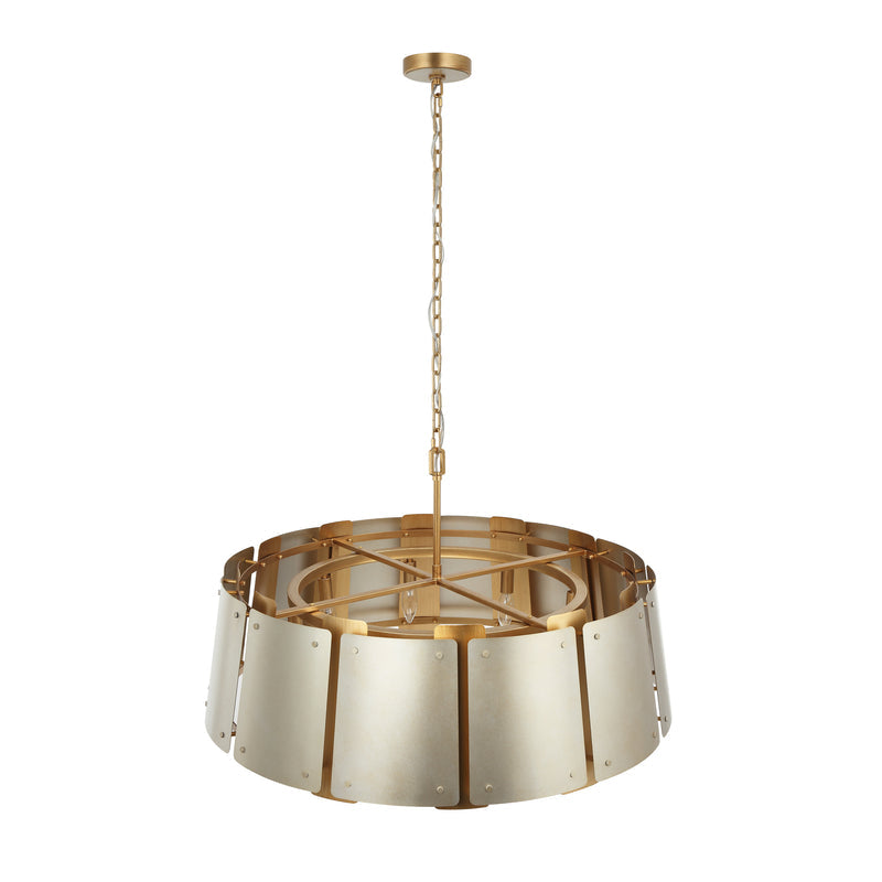 sunwashed silver/brushed sienna pendant light