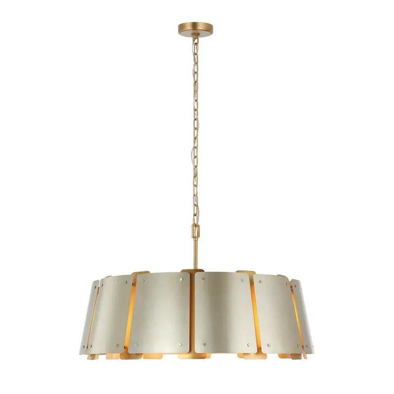 sunwashed silver/brushed sienna pendant light