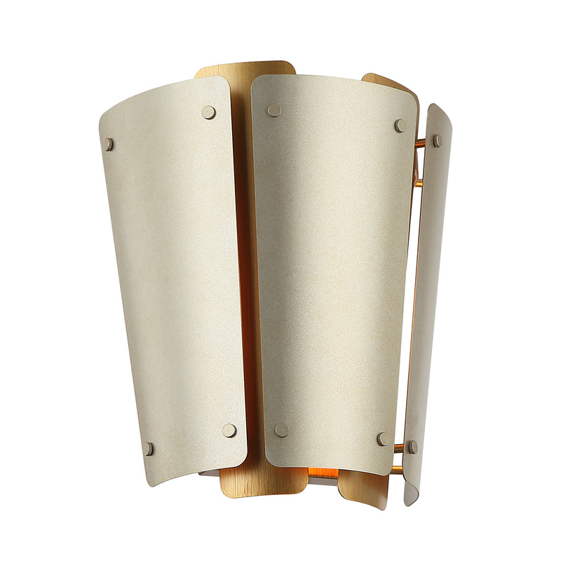 sunwashed silver/brushed sienna wall mount light