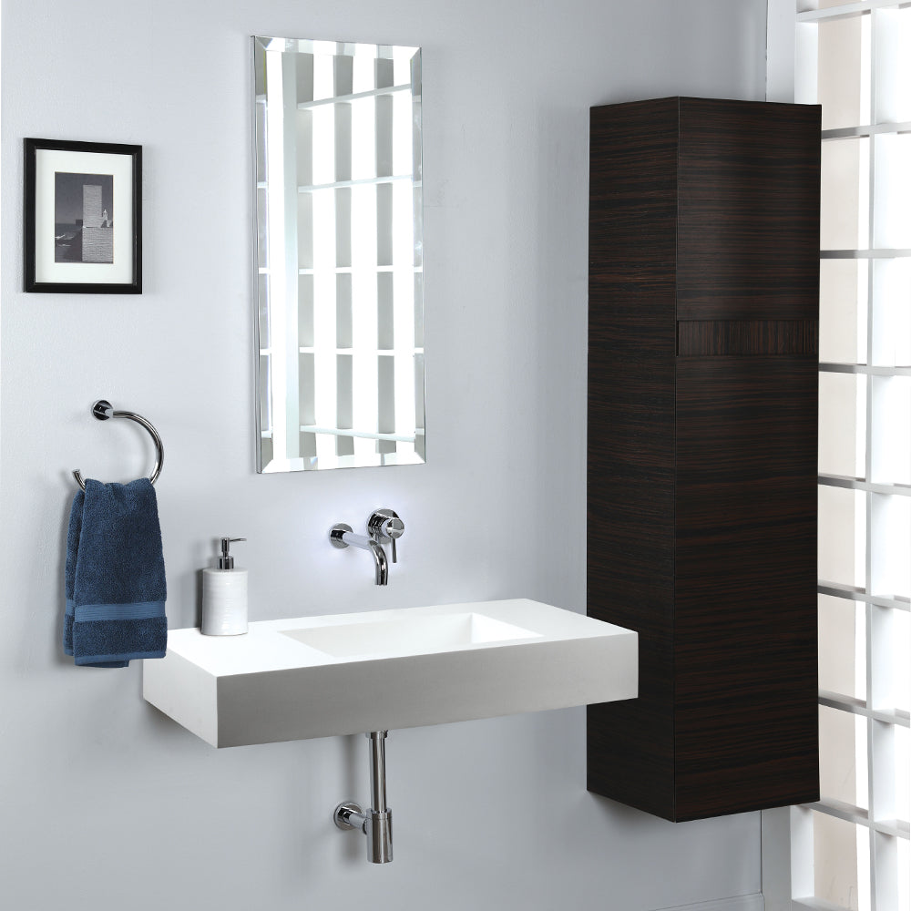 polished chrome towel ring