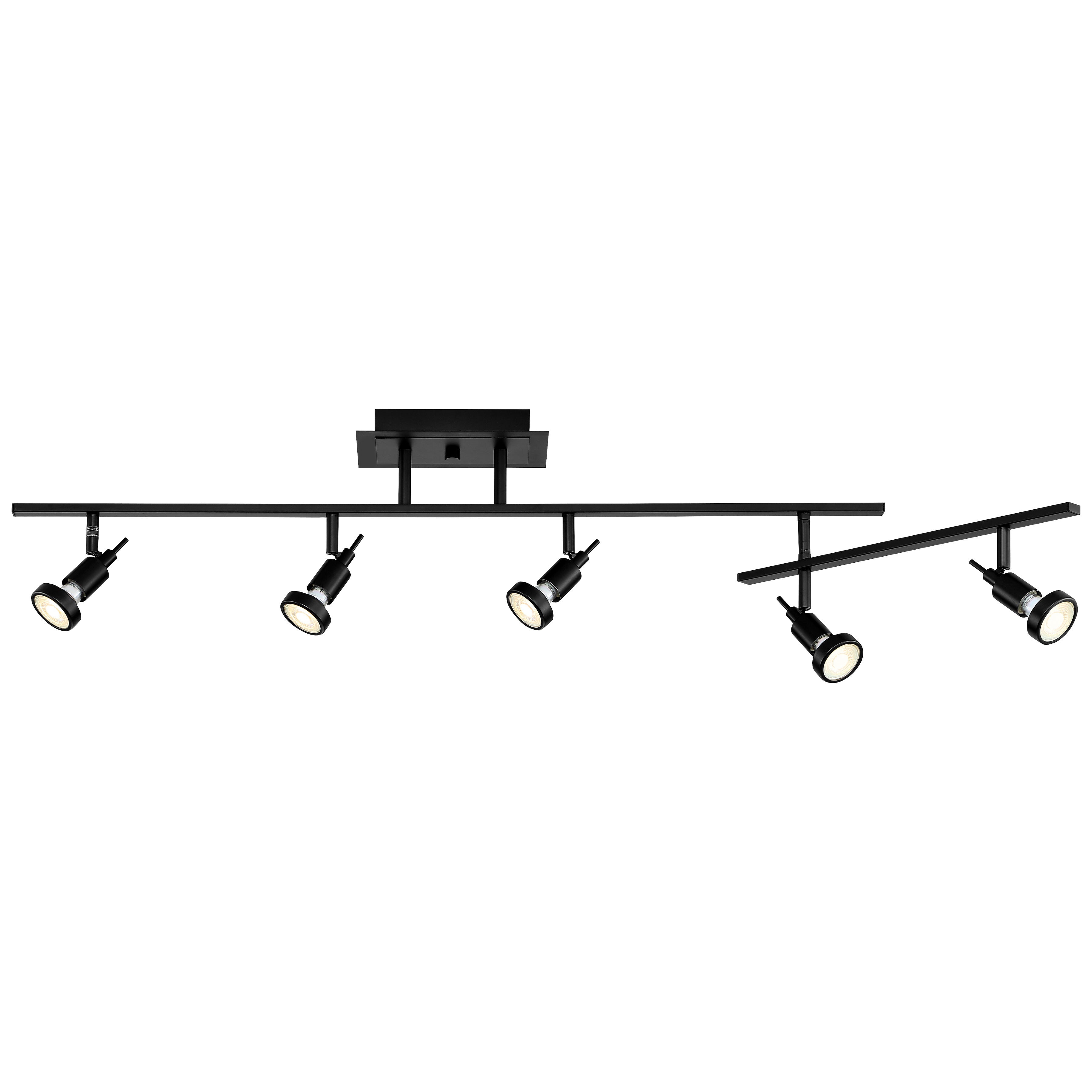 black 5 light adjustable led track