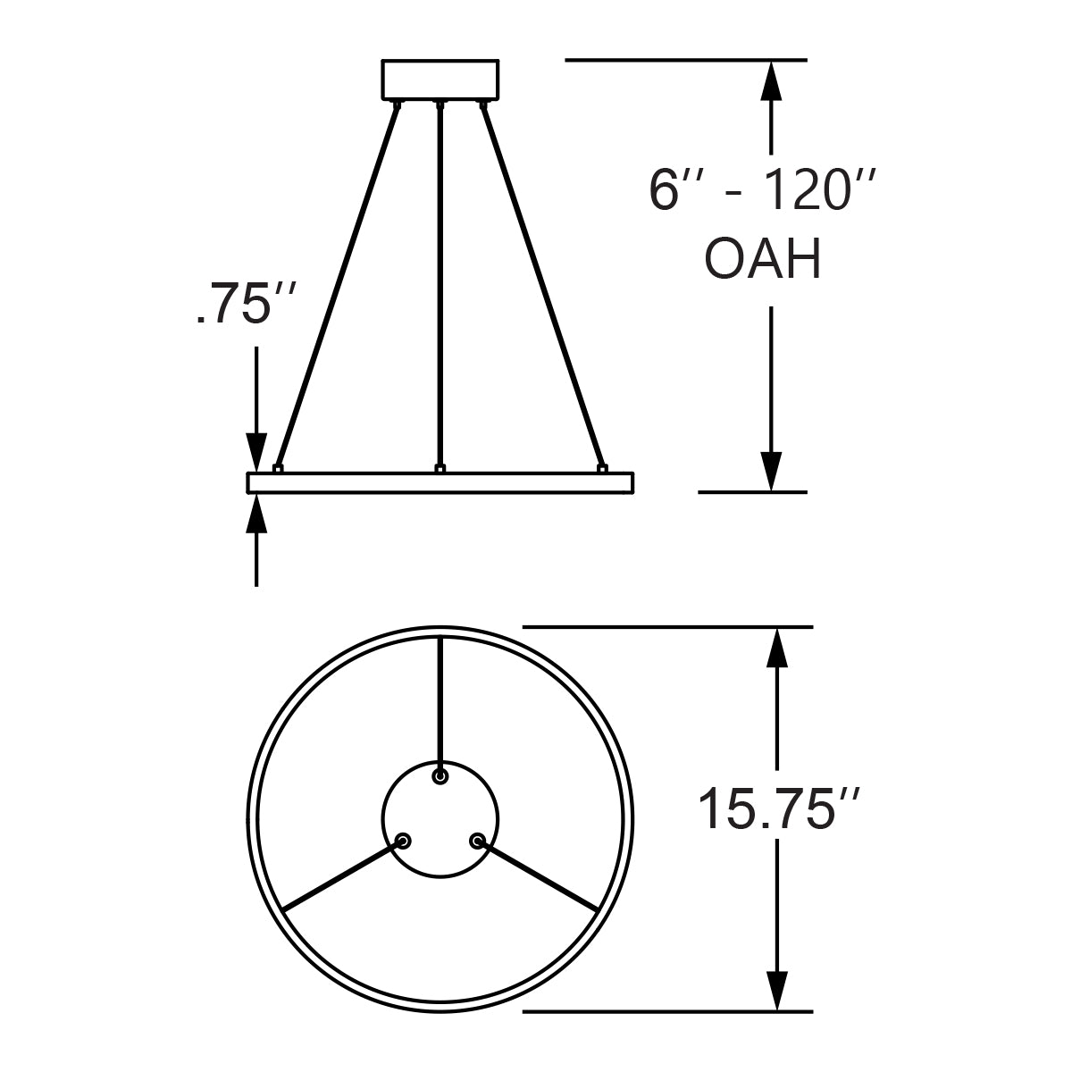 gray dual voltage led pendant