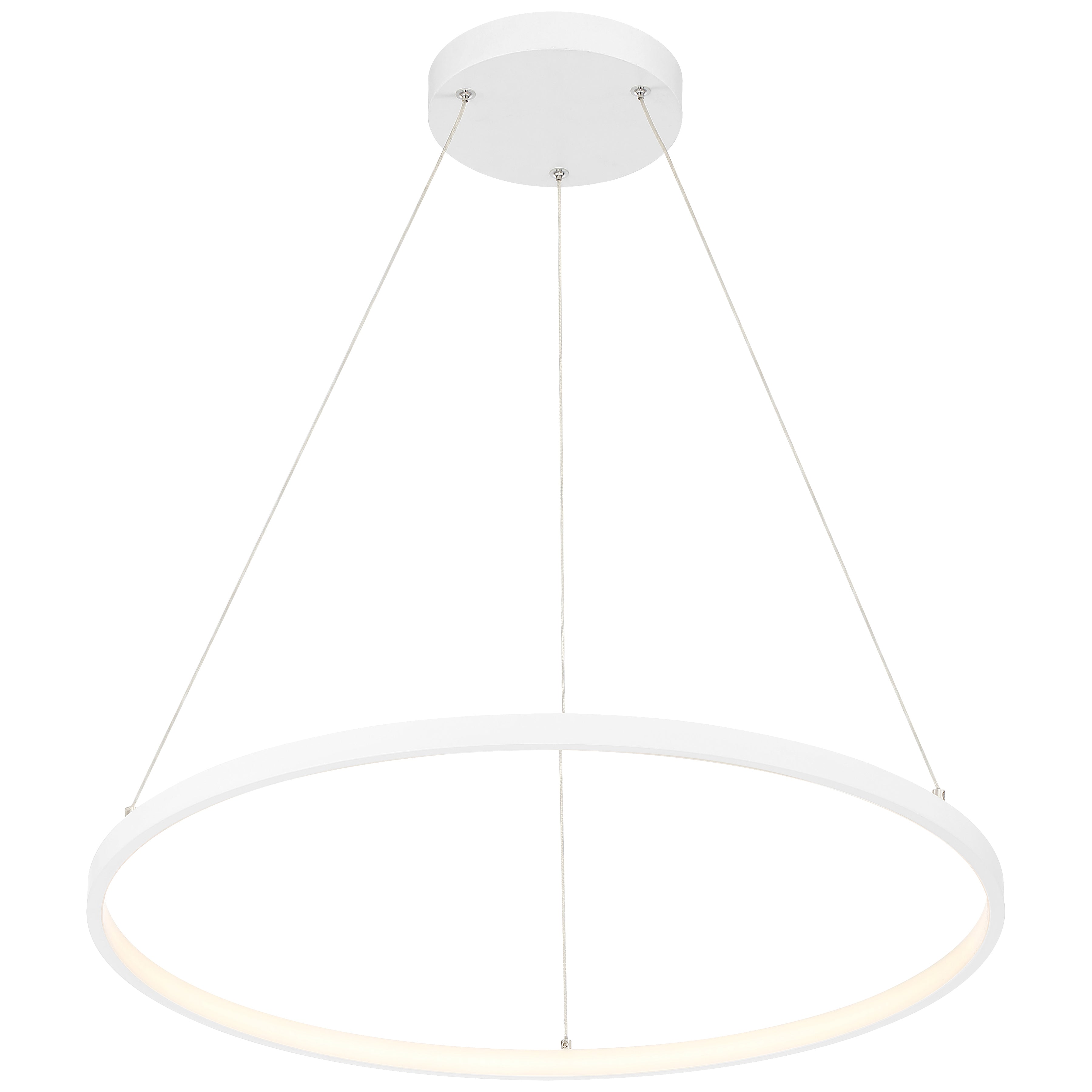 matte white dual voltage led pendant