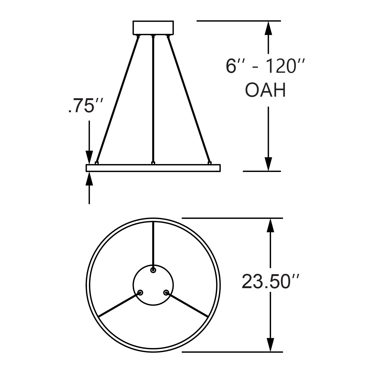 gray dual voltage led pendant