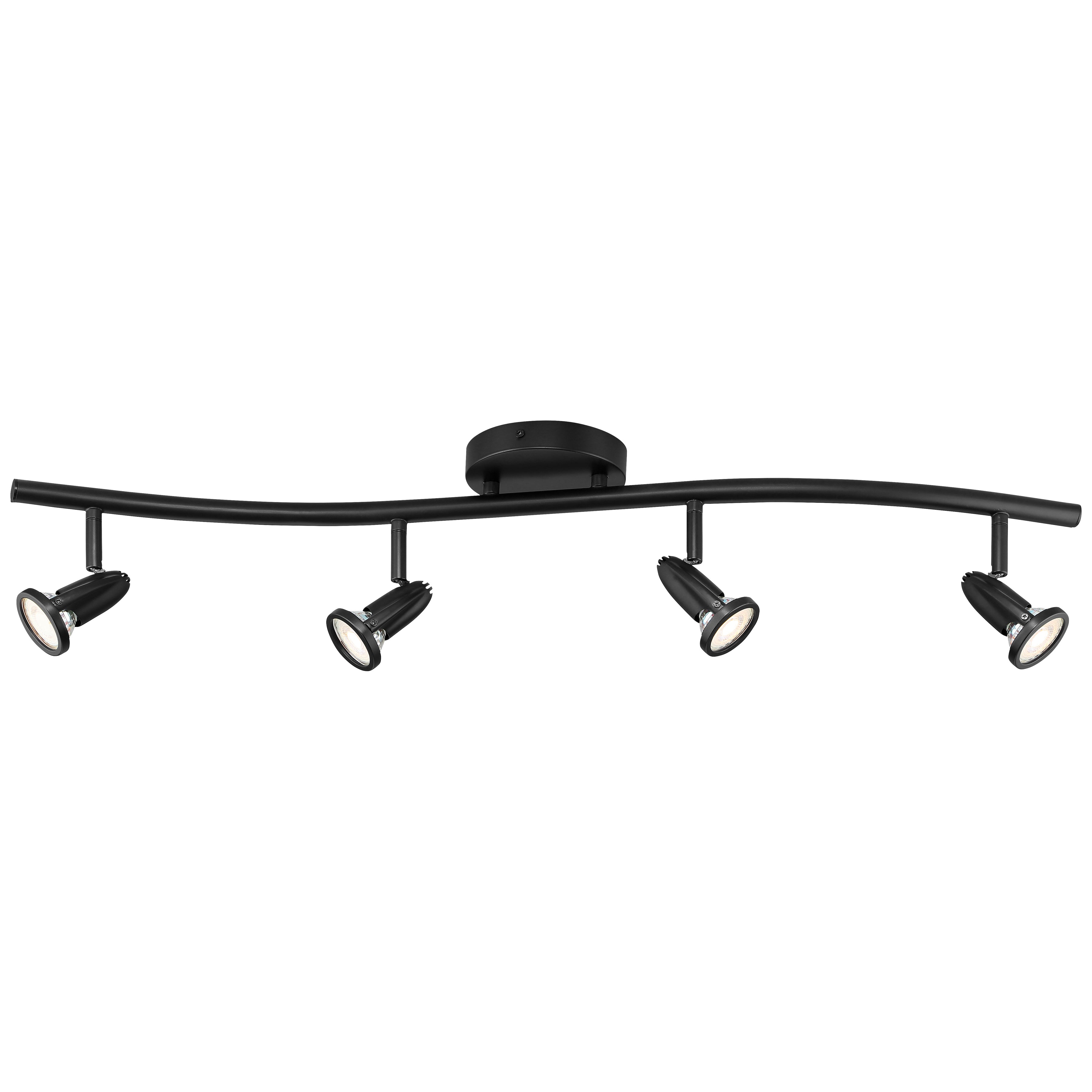 black 4 light adjustable led track