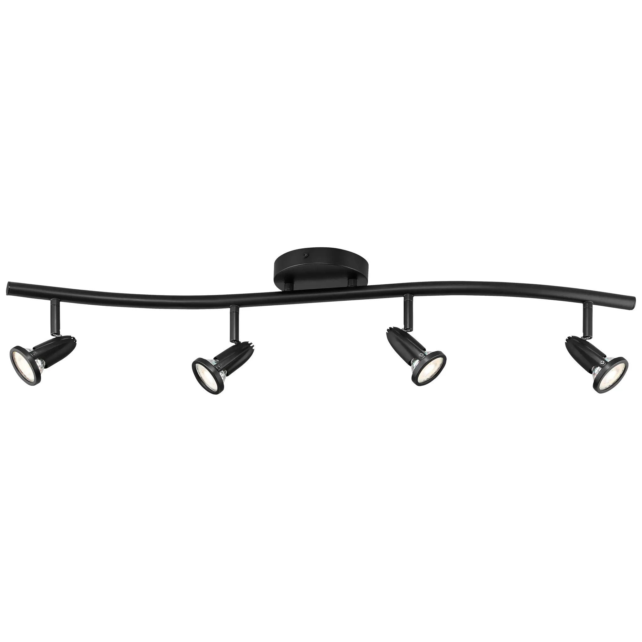 black 4 light adjustable led track