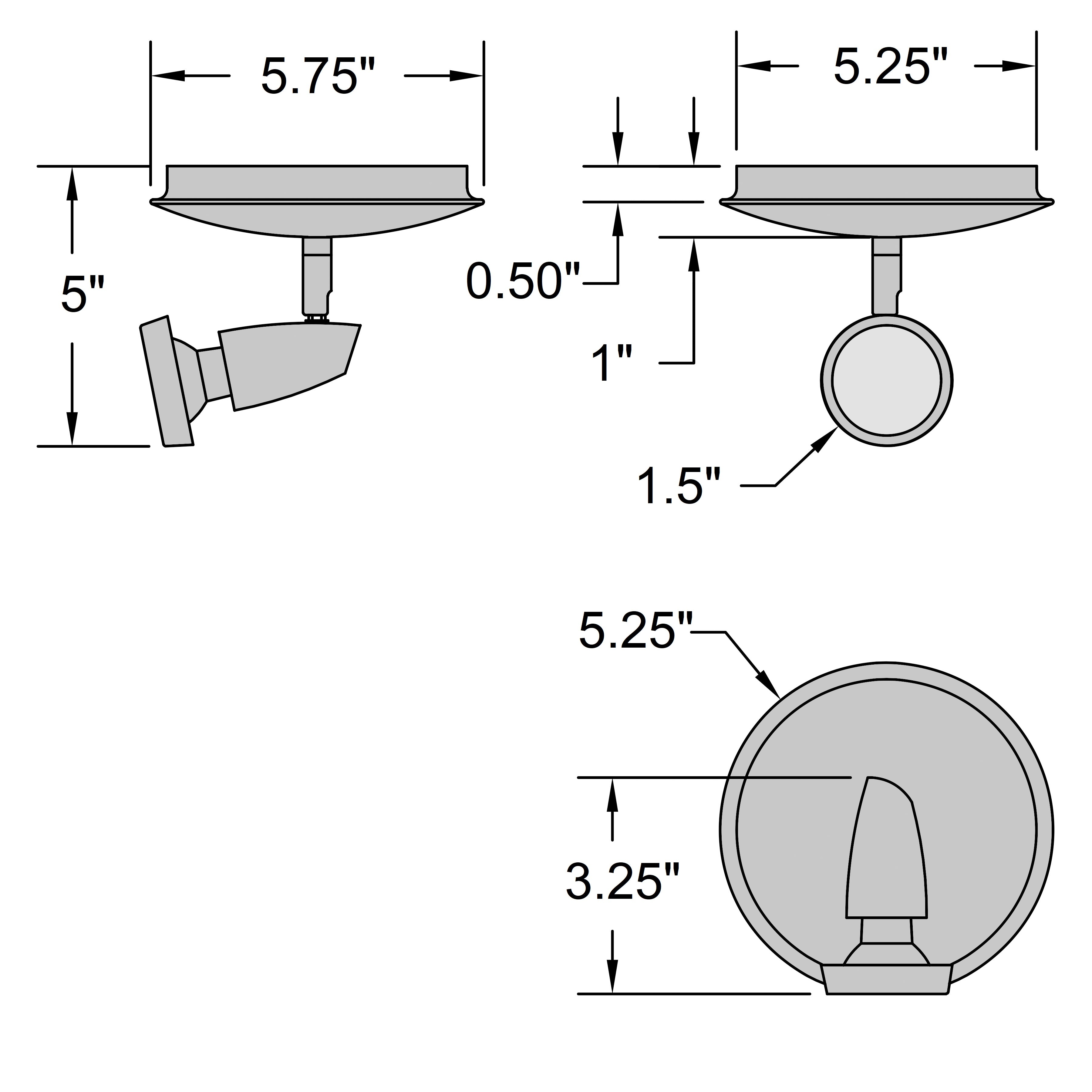 bronze 1 light adjustable led flush mount