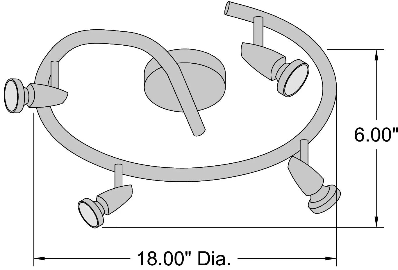 bronze 4 light adjustable led track