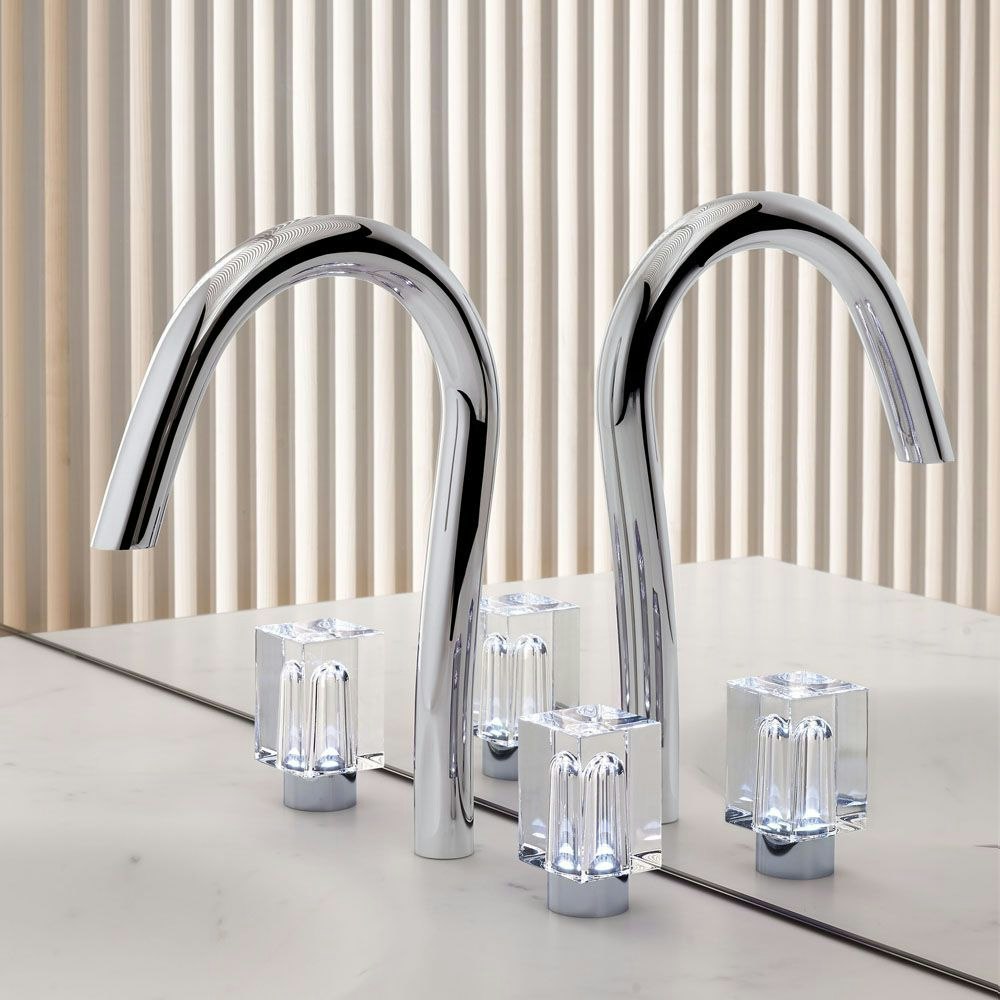 chrome polished faucet