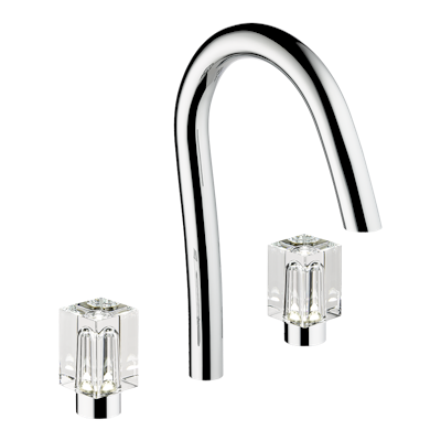 chrome polished faucet