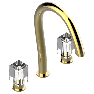 THG Paris Beyond Crystal - Clear Crystal Widespread Lavatory Set with Drain