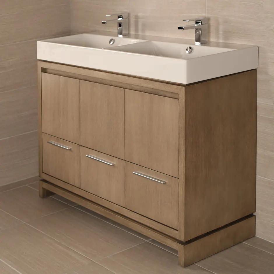 weathered oak vanity