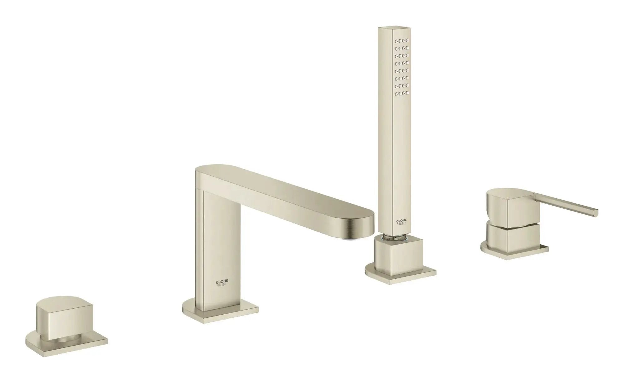 Grohe Plus 4-Hole Single-Handle Deck Mount Roman Tub Faucet with 1.75 GPM (6.6 L/min) Hand Shower by Grohe