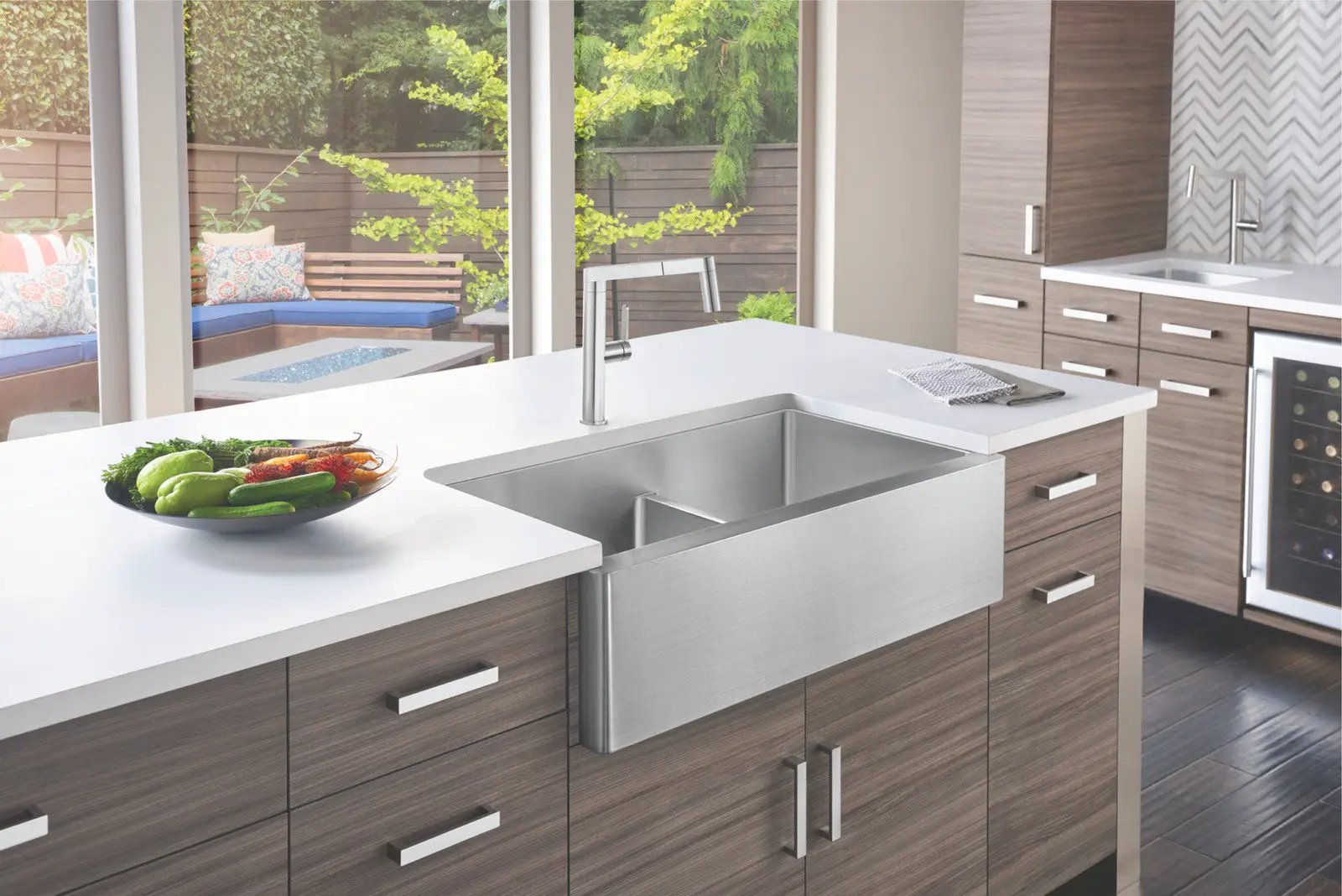 satin polish stainless steel sink