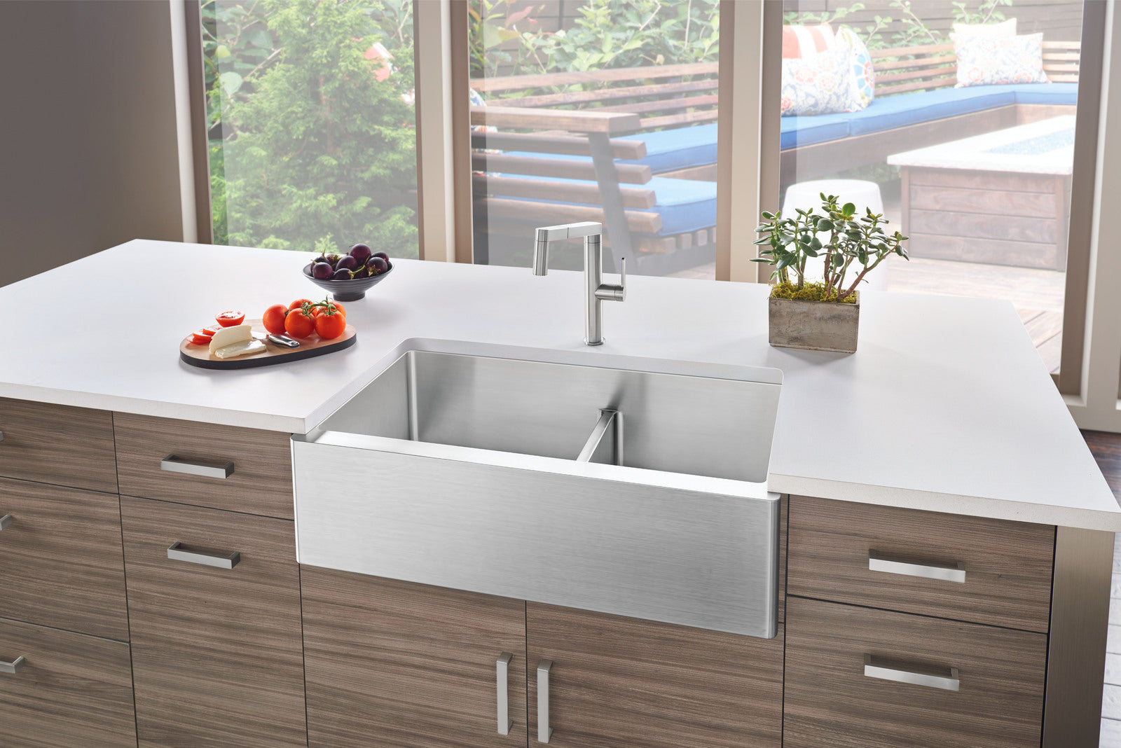 satin polish stainless steel sink