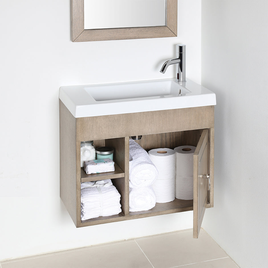 weathered oak vanity