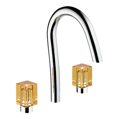 chrome polished faucet