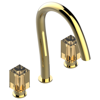 THG Paris Beyond Crystal - Champagne Crystal Widespread Lavatory Set with Drain by THG Paris