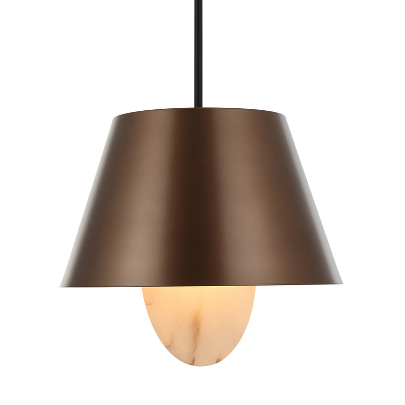 brontourage/matte black pendant light