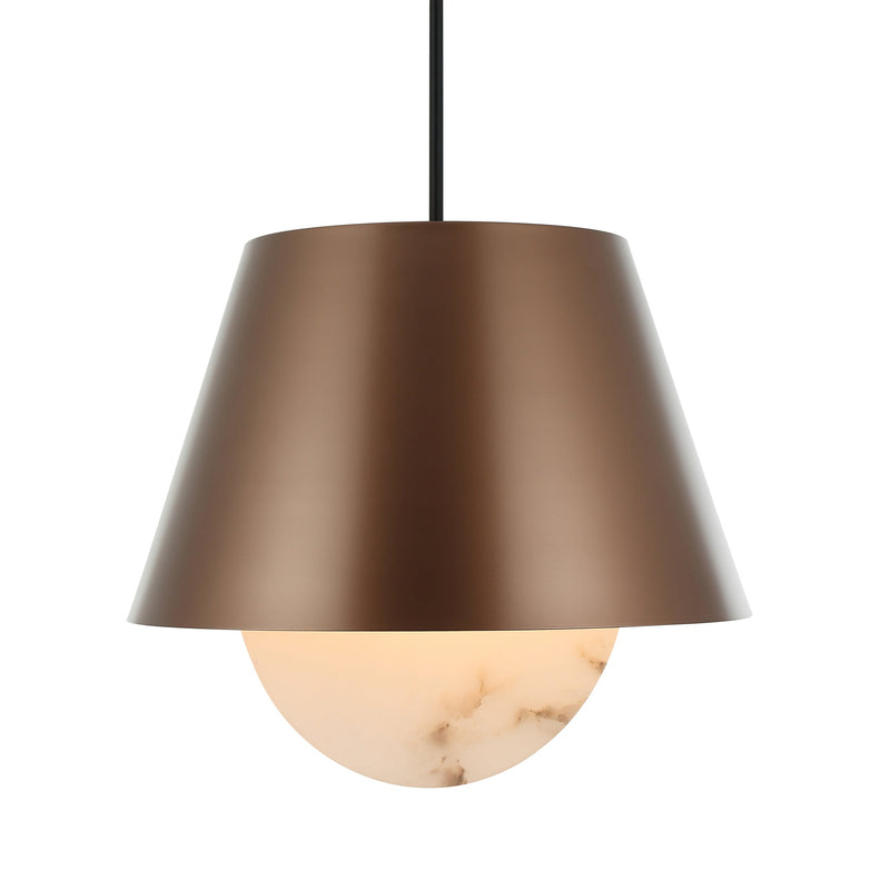 brontourage/matte black pendant light