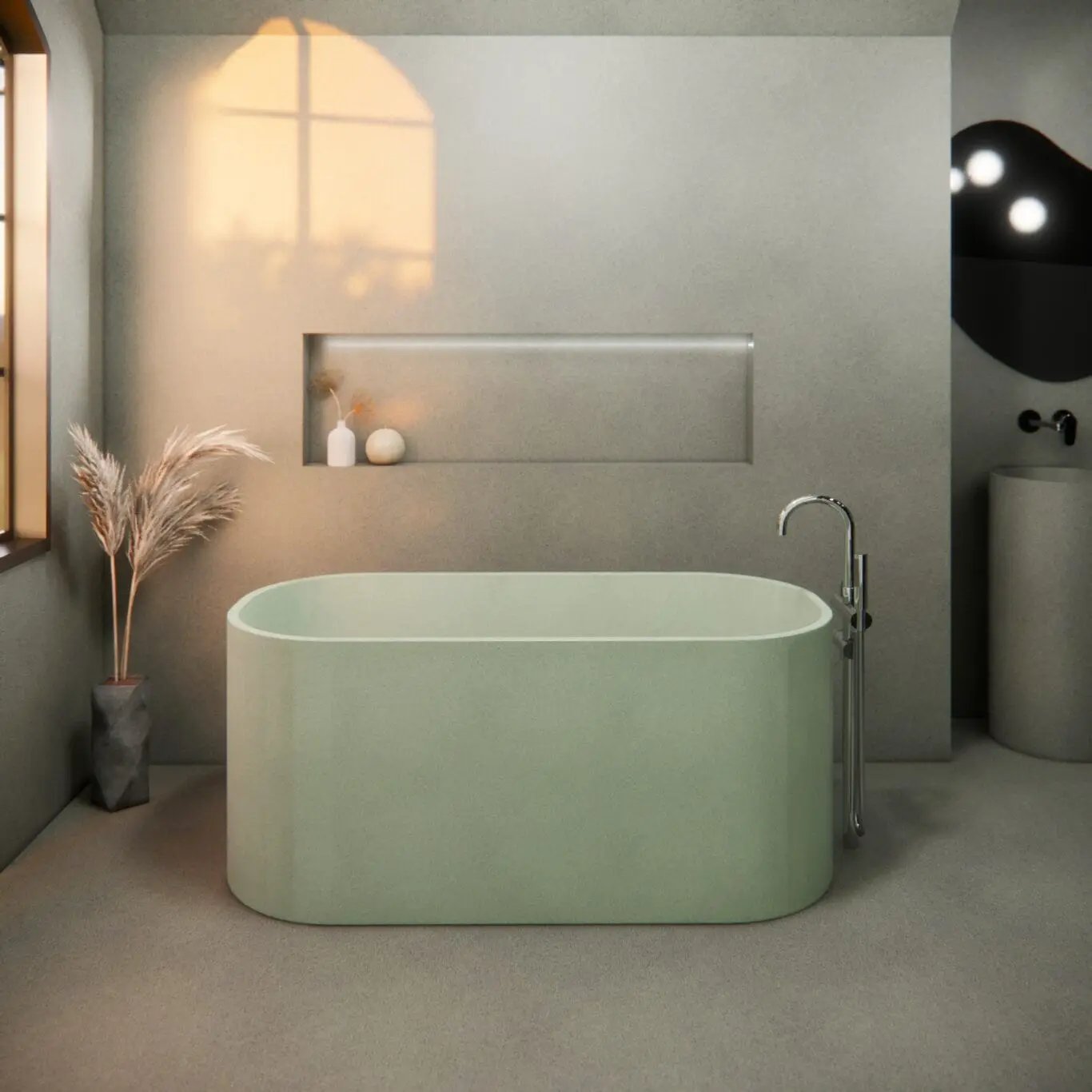 Balux Jasper Concrete Freestanding Bathtub by Balux