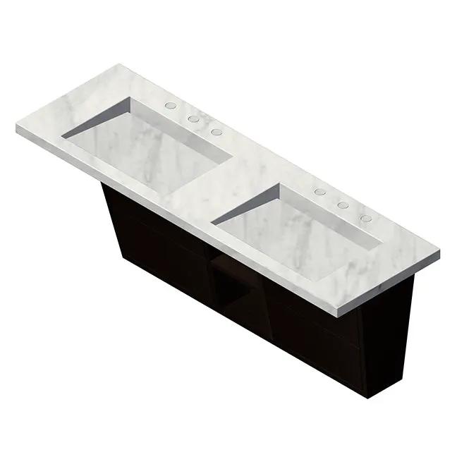 Lacava Libera 56" Wall Mount Under Counter Vanity by Lacava