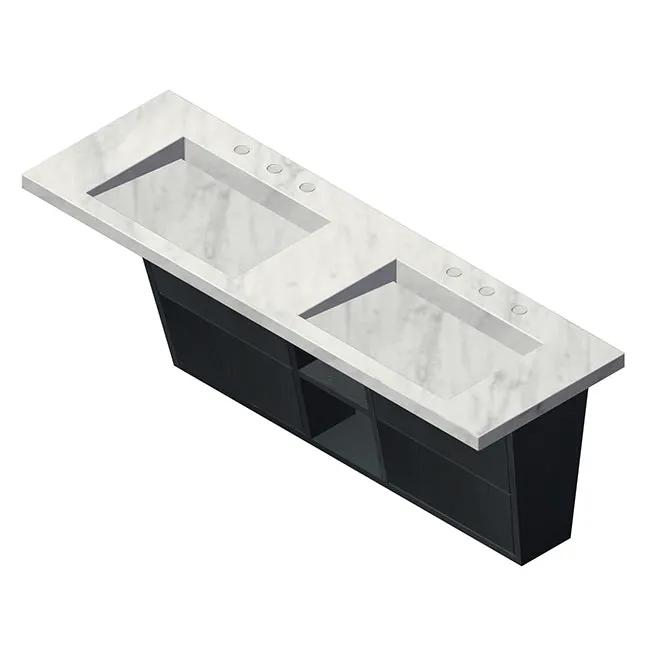 Lacava Libera 56" Wall Mount Under Counter Vanity by Lacava