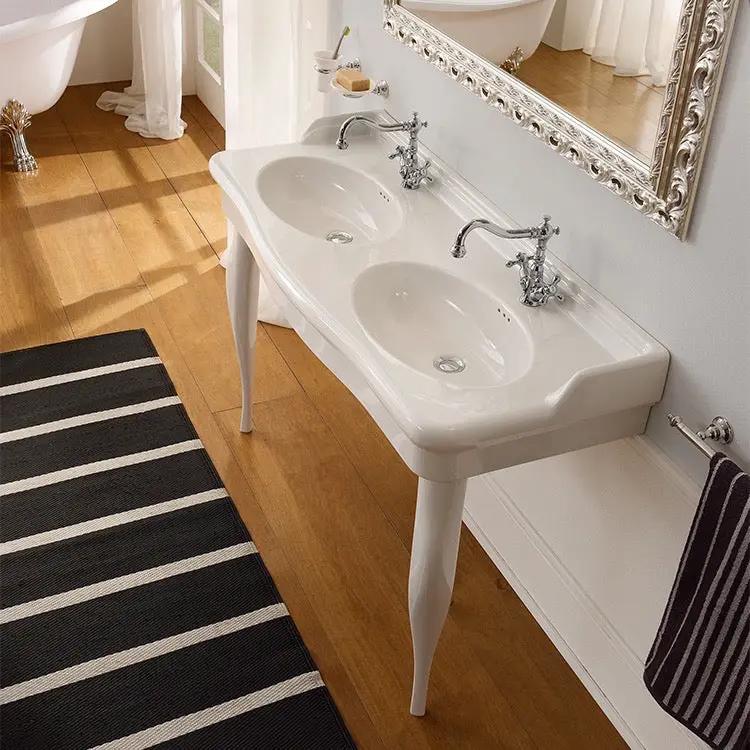 white bathroom sink