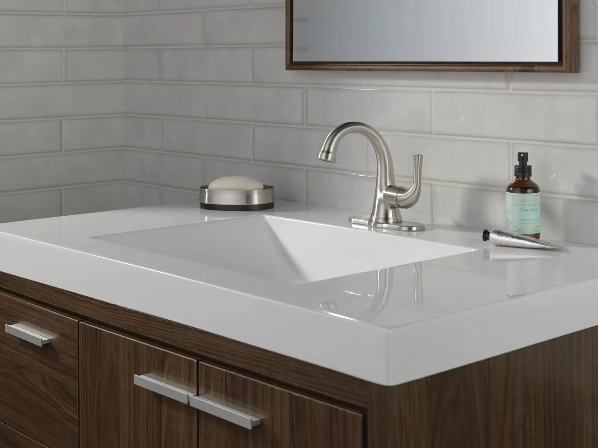 stainless bathroom faucet