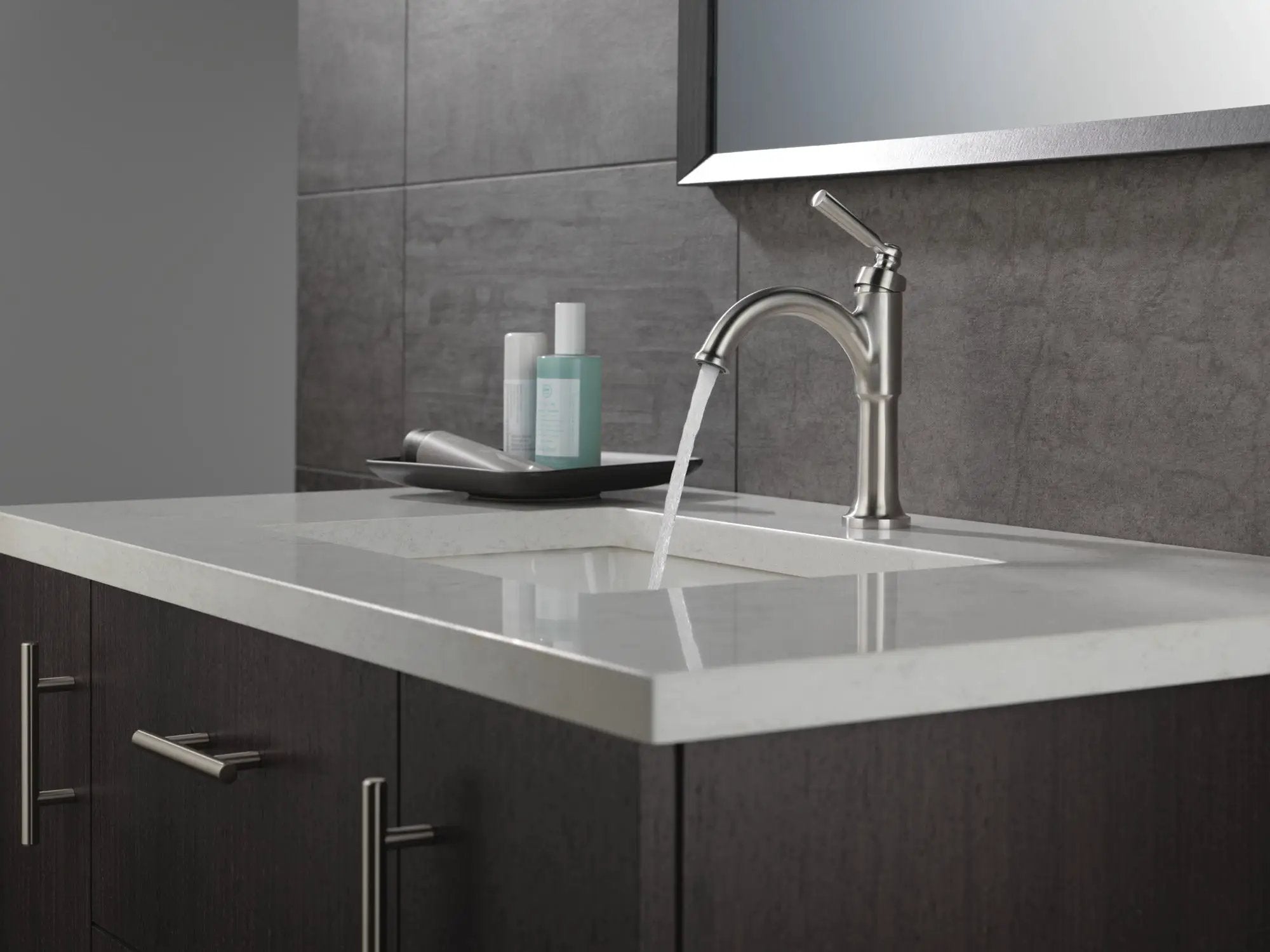 stainless bathroom faucet