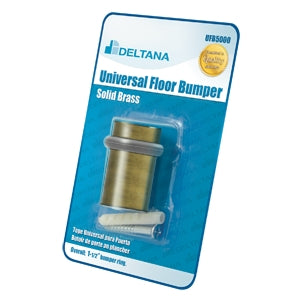 Deltana Universal Floor Bumper Blister Pack 2", Solid Brass