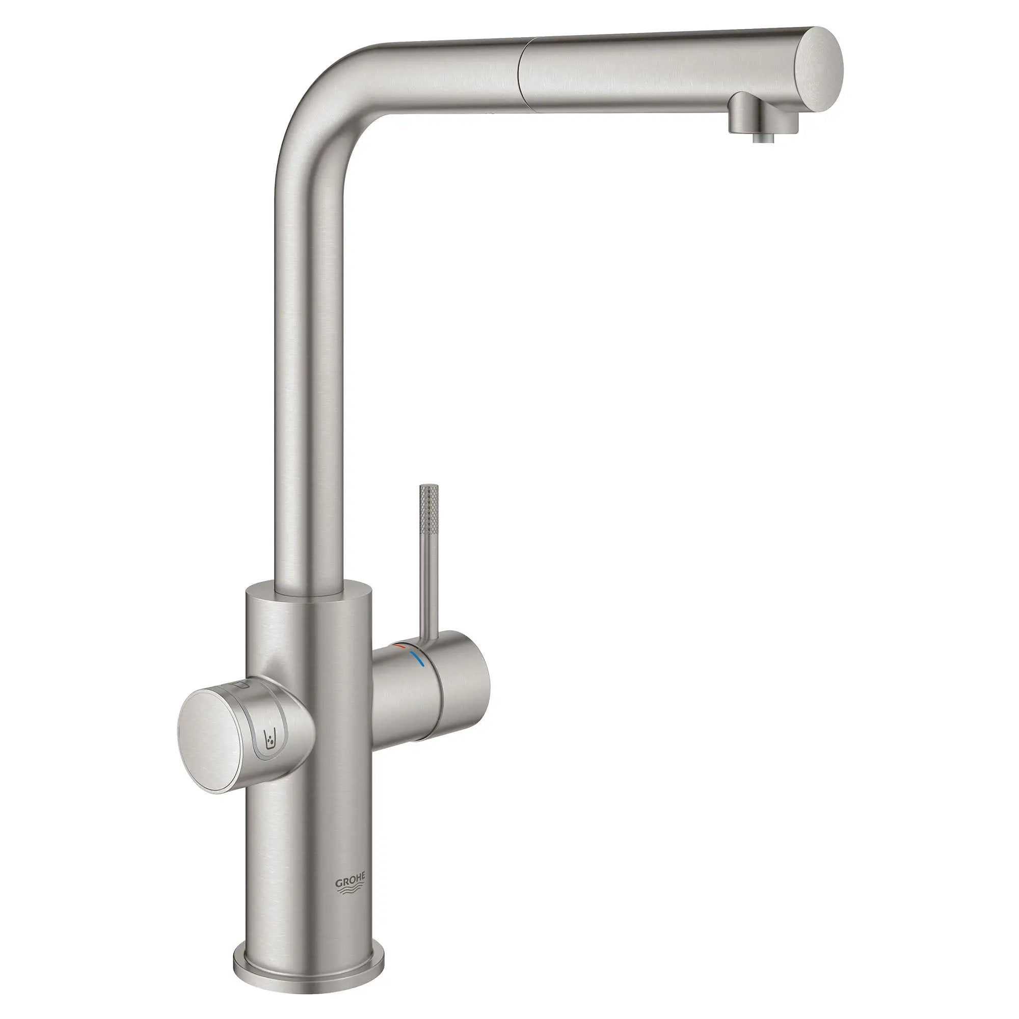 Grohe Blue Single-Handle Pull-Out Kitchen Faucet Single Spray 1.75 GPM With Chilled & Sparkling Water by Grohe