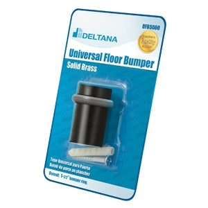 Deltana Universal Floor Bumper Blister Pack 2", Solid Brass