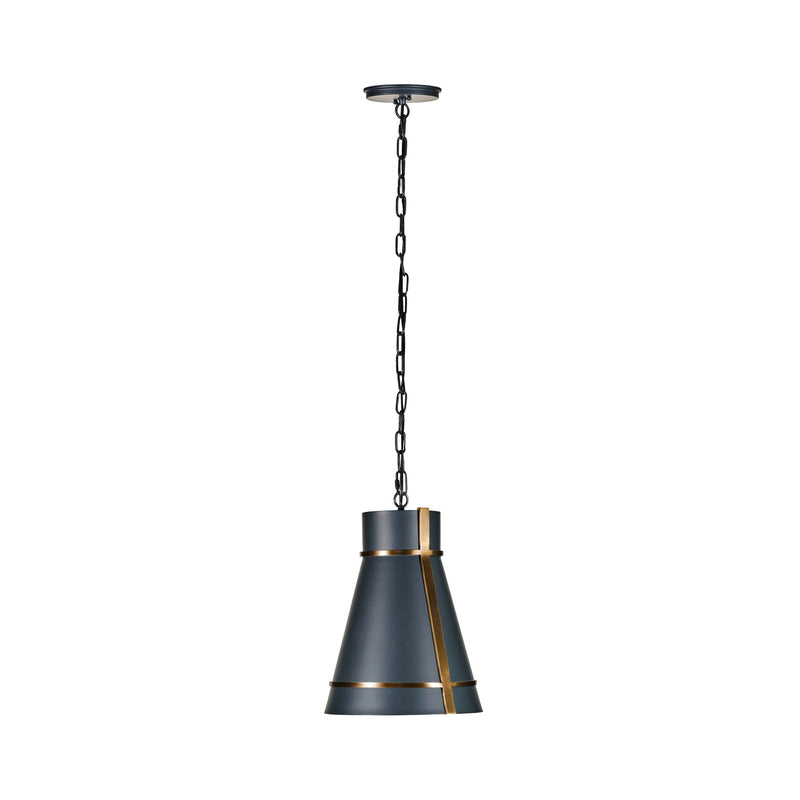 blackened zinc/heritage bronze pendant light