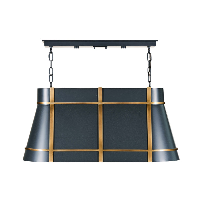 blackened zinc/heritage bronze pendant light